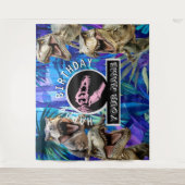 Roze T rexs Oerwoud Achtergrond Wandkleed (Voorkant)