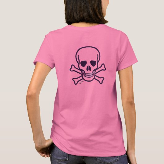 Roze T-shirt achterin Botten (Achterkant)