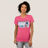 Roze t-shirt Snowman Arm Day voor de vrouw (Voorkant volledig)