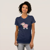 Roze T-shirt van de schapenhouderij (Voorkant volledig)