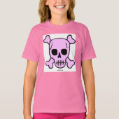 Roze T-shirt van de schedel (Voorkant)