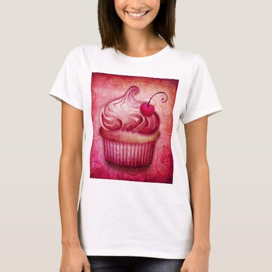Roze T-shirt van Paisley Cupcake (Voorkant)