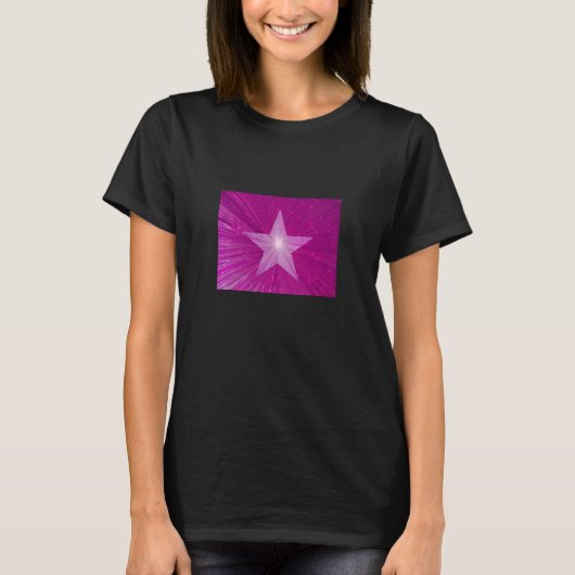 Roze T-shirt van Star-vrouwen (Voorkant)
