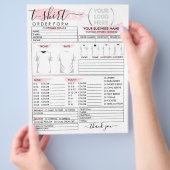 Roze T-shirt voor het T-shirt voor de afdrukvolgor Flyer (Hand)