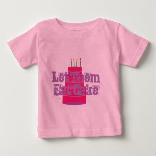 Roze T-shirt W/Tutu "Laat ze eten" (Voorkant)