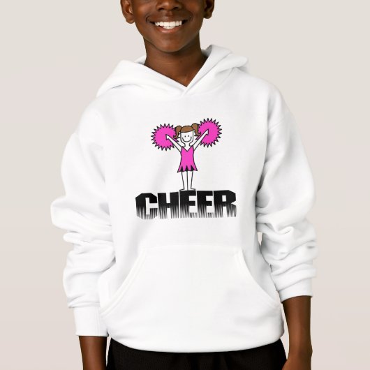Roze T-shirts met Cheerlead en Gifts (Voorkant)