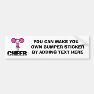 Roze T-shirts met Cheerlead en Gifts Bumpersticker