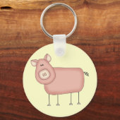 Roze T-shirts, roze roodrokken Sleutelhanger (Voorkant)