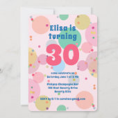 Roze Taart Bubbels grillige VERJAARDAG PARTIJ Cust Kaart (Achterkant)