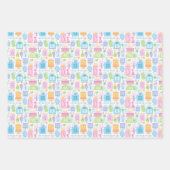 Roze Taart Cadeaus Ballonnen 13e Verjaardag Inpakpapier Vel (Voorkant 2)