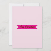 Roze taart, Cadeaus, ballonnen, Pet meisjes verjaa Kaart (Achterkant)