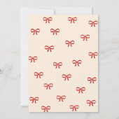 Roze Taart & Rode boog Verjaardag Uitnodiging (Achterkant)