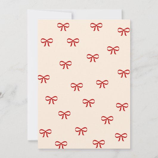 Roze Taart & Rode boog Verjaardag Uitnodiging (Achterkant)