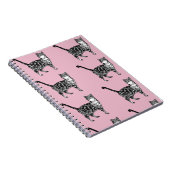 Roze Tabby Cat Cats Cats Cat nice strips Notitiebo Notitieboek (Rechterzijde)