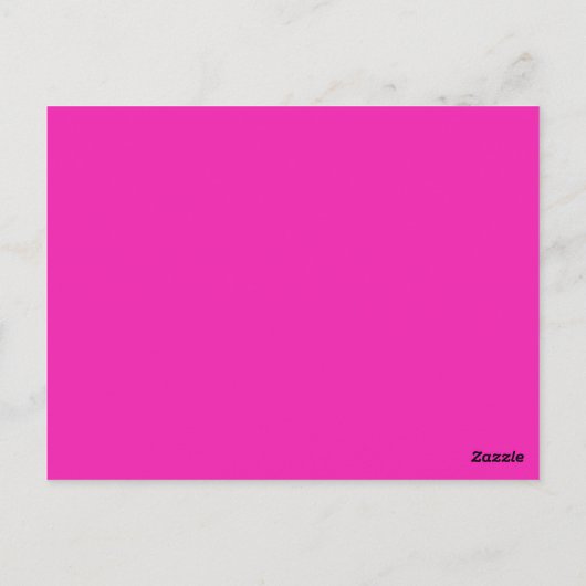 Roze tabelnummerkaarten briefkaart (Achterkant)
