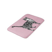 Roze tablet Kattenpasta Girls Kattenhuisdieren Badmat (Gekanteld)