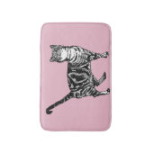 Roze tablet Kattenpasta Girls Kattenhuisdieren Badmat (Voorkant Verticaal)