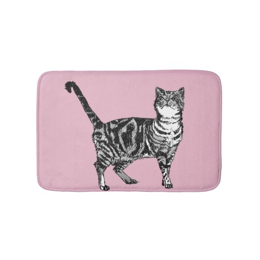 Roze tablet Kattenpasta Girls Kattenhuisdieren Badmat (Voorkant)