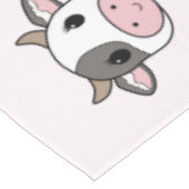 Roze tablet met gelijkmatig Koe patroon Tafelkleed (Gekanteld)