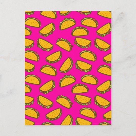 roze tacos briefkaart (Voorkant)