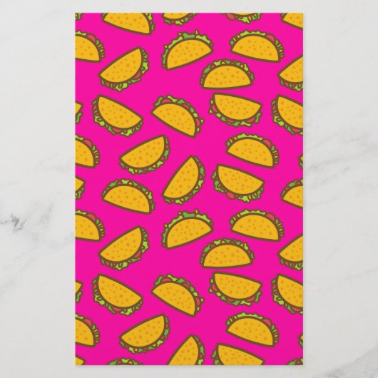 roze tacos briefpapier (Voorkant)