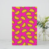 roze tacos briefpapier (Staand voorkant)