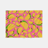 Roze tacos fleece deken (Voorkant (Horizontaal))