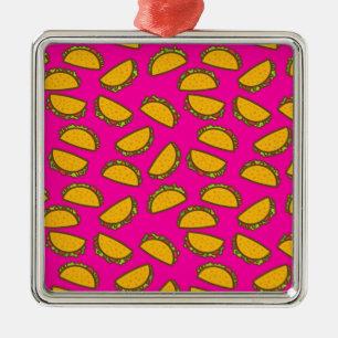 roze tacos metalen ornament