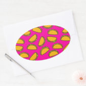 roze tacos ovale sticker (Envelop)