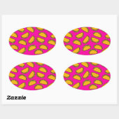 roze tacos ovale sticker (Vel)