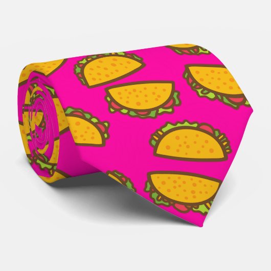 roze tacos stropdas (Opgerold)