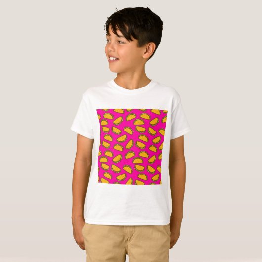 roze tacos t-shirt (Voorkant volledig)