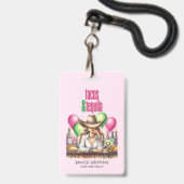 Roze Tacos Verjaardag Bachelorette Bruidsfeest Badge (Voorzijde met lanyard)