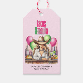Roze Tacos Verjaardag Bachelorette Bruidsfeest Cadeaulabel