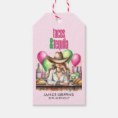 Roze Tacos Verjaardag Bachelorette Bruiloft Cadeaulabel (Voorkant)
