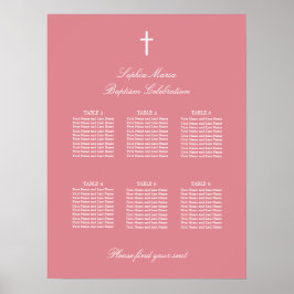 Roze Tafel Baptism Zittijd Grafiek Poster