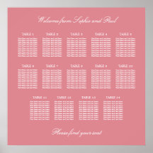 Roze Tafel Trouw Zittijd Poster