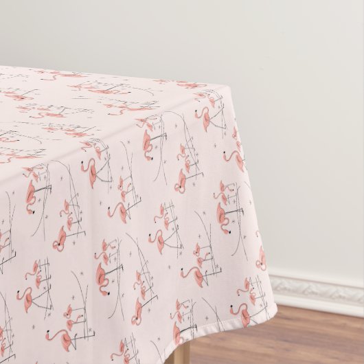 Roze tafelkleed met flamingo's (Voorbeeld)