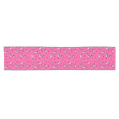 Roze tafelloper met varkenscartoon (Horizontaal)