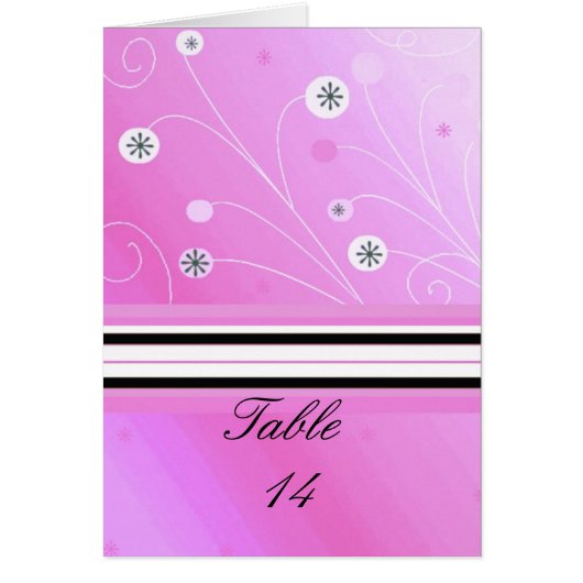 Roze tafelstoelkaart (Voorkant)