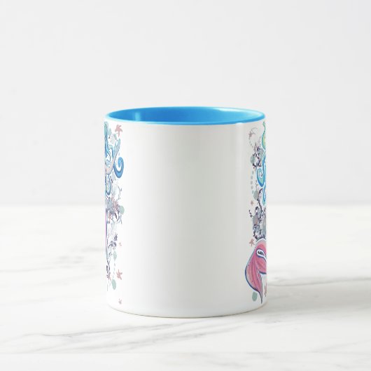 Roze Tailfin Mermaid Mok (Midden)