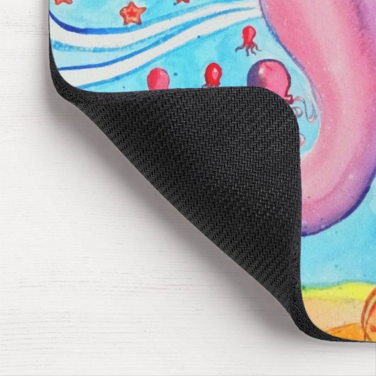 Roze Tailfin Mermaid Mousepad Muismat (Hoek)