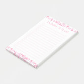 Roze takenlijst 4x6 gepersonaliseerde post-it noti post-it® notes (Schuin)