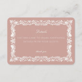 Roze Talavera Tegel Details Kaart Invitation Inser (Voorkant)