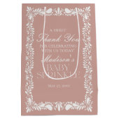 Roze Talavera Tegel Fiesta Baby Sprinkle Favors Medium Cadeauzakje (Achterkant)