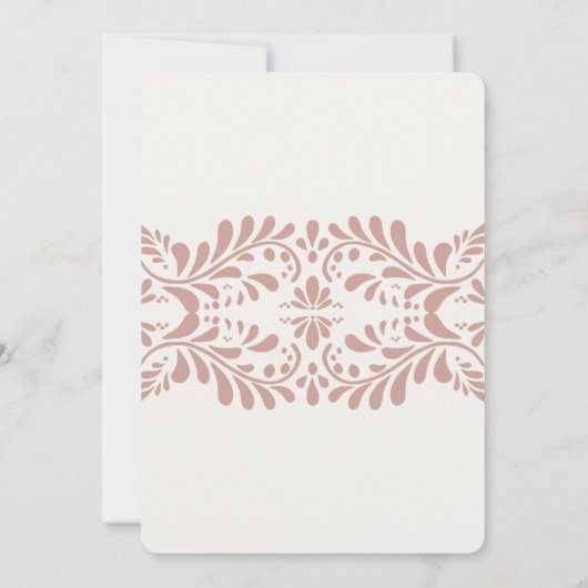 Roze Talavera Tegel Spaans Fiesta Baby shower Kaart (Achterkant)