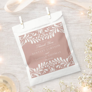 Roze Talavera Tegel Spaans Fiesta Trouwdessert Bedankzakje