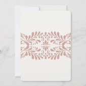 Roze Talavera Tegel Spaans Fiesta Verjaardagsfeest Kaart (Achterkant)