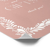 Roze Talavera Tegel Spaans Kaarten en Geschenken T Poster (Hoek)