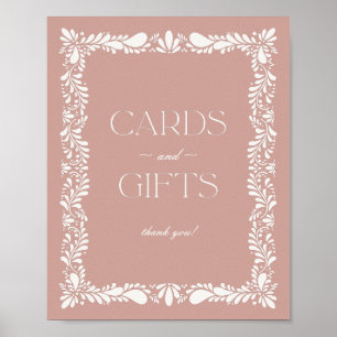 Roze Talavera Tegel Spaans Kaarten en Geschenken T Poster